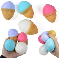 Soft Ice-cream Squeeze Toy Sensory Toy TPR Simulation Food Fidget Toy Fidget Toy 3D Pinch Decompression Toy