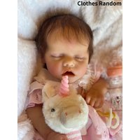 18 Inch Silicone Twins A Girl Soft Touch Reborn Baby Doll Bebe Reborn With Rooted Hair(Clothes Random)