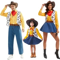 Halloween Couple Family Cosplay Idea Costume Woody Jessie Outfits Movie Stage Carnival Party Full Set for Adults Men Women