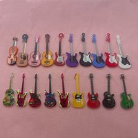 10pcs 19 color acrylic guitar accessories earrings keychain pendant necklace earrings pendant DIY accessories