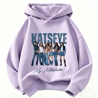 2026 Stylischer Kinder-Hoodie – Katseye Girl Group Grafik-Pullover; Lässiger Retro-Hoodie für Jungen & Mädchen – Warm & Street-Style