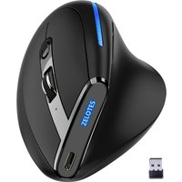 ZELOTES Ergonomic Vertical Mouse 2400 DPI Adjustable F-36A Wireless Rechargeable Mice Desktop Computer Accessories