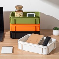 Industrially Stylized Plastic Desktop Storage Box Simple Fashionable Organizer for Miscellaneous Items Stationery Storage Box