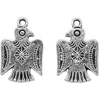10pcs/lot 12x19mm Thunderbird Charms For Jewelry Making Antique Silver Color 0.47x0.75inch
