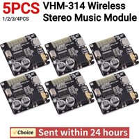 1-5PCS VHM-314 Wireless Stereo Music Module 3.5mm Audio Aux Bluetooth Audio Receiver Board Micro USB 5V Car Audio Decoder Board