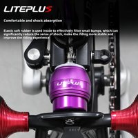 LITEPLUS Small Cloth Car Folding Bicycle Shock Absorber For Brompton Suspension Folding Bike Shock Absorber Block Aluminum Alloy