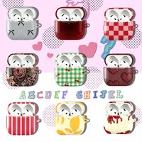 Retro Romance series Shockproof Protective Glossy HD Hard PC Cover Case For AirPods Earphone 1 2 3 Pro Pro2 With Metal Hook