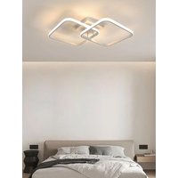 Modern LED Ceiling Light,42W 4725LM Design Square Ceiling Light Fixture, 3000K Warm White Light Acrylic Ceiling Lamp for Bedroom