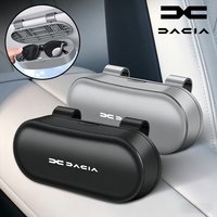 Car Sun Visor Glasses Case Anti-Scratch Sunglasses Storage Box For Dacia Sandero Stepway Duster Logan Jogger Bigster / Keychain