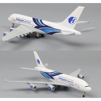 20cm Malaysia A380 Metal Toy Airplane Model Kit Sky Jumbo a380 Model Plane with Stand for Collections Displays or Boys Gift