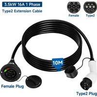 3.5KW 16A 1 Phase EV Charger Type 2 Extension Cord IEC62196-2 Charging Cable Female Plug for Electric Car Charging Terminal