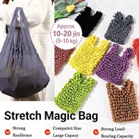 Magic Stretch Bag Foldable Expandable Shopping Bag Multi Purpose Large Capacity Elastic Shopper Daily Eco-Friendly Storage Case