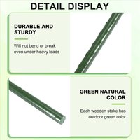 25 Pack Garden Stakes Metal Plastic Coated Plant Cage Supports Climbing for Tomatoes,Trees,Cucumber,