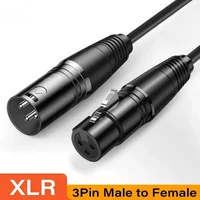 3Pin XLR Cable Male to Female Sound Cannon Microphone Cable for Mixer Amplifier Balanced Analog Audio Cord XLR Extension Cable