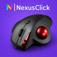 2.4G Dual-Mode Wireless/Wired Trackball Mouse,7-Buttons,DPI Adjustable Rechargeable Vertical Ergonomic Design Trackball Mice