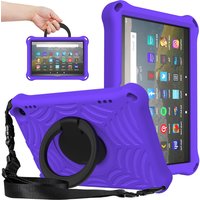 EVA Rotating Case For Amazon Fire HD8 Plus 2020 10th 2022 12th Stand Tablet Cover Shockproof With Handle Grip Shoulder Strap Fun