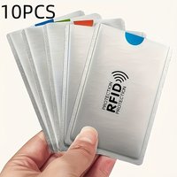 10Pcs RFID Blocking Card Sleeves Anti-Theft NFC Shielded ID Credit Card Protectors Geometric Card Holder Card Organizer Bag