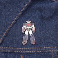Anime Mazinger Z Robot Enamel Brooch Cute Funny Cartoon Metal Badge Lapel Coat Backpack Hat Pin Cosplay Jewelry Accessories Gift