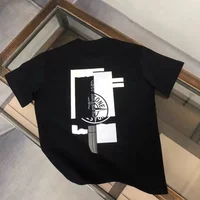 AliExpress NONE Short Sleeved Men's and Women's Loose Cotton Summer Casual T-shirt New Couple Letter Versatile Round Neck Top