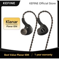KEFINE Klanar 14.5mm Planar Magnetic Driver Hifi Wired IEM Earphones with CNC Metal Housing & Detachable 0.78 2pin 3.5mm Cable