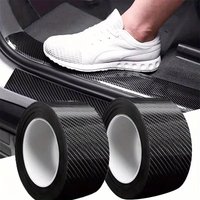 1/2/3pcs 3D Carbon Fiber Sticker DIY Paste Protection Car Door Sill Side Mirror Scratch Resistant Waterproof Protective Film