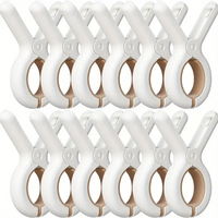 6/12 Pack Plastic Clothes Pins with Strong Anti-Rust Springs,Heavy Duty Beach Towel Clips,Laundry Clothespins to Keep Your Towel
