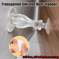 Transparent Silicone Door Stopper, No Drill Anti-Collision Door Stop, Wall Protector, Silent Household Door Bumper