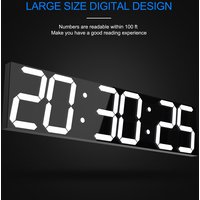 ChuHan 3D Big Screen Digital Timer Oversize LED Display Wall Clock 6 Digits Digital Stop Watch Remote Control Unique Alarm Clock