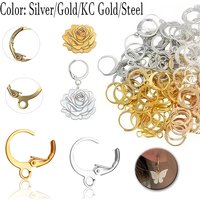 100Pcs Metal Lever Back Earring Hooks Open Loop Round Ear Wires Hypoallergenic Jewelry Making Supplies for DIY Earrings Findings