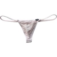 New Men's Ice Silk Thong High Elastic Ultra-thin Low-rise No-pouch Underwear