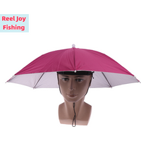 ใ1PC Foldable Umbrella Hat Fishing Hiking Camping Beach Headwear Sun Cap Head Hatใ