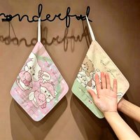 M-Mikko Illustrations Polyester Cotton Daily Towel, Hanging Kitchen Hand Wiping Cloth, Durable For Whole House Use