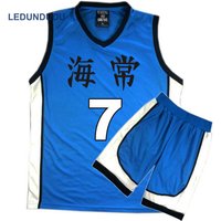 Japan Anime Basuke Cosplay Kaijo School Uniforms Kise Ryota Men Basketball Jersey Sportswear T-shirt Shorts Set