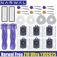 For 나르왈 Narwal Freo Z10 Ultra Main Roller Side Brush Hepa Filter Mop Cloth Dust Bag Accessories