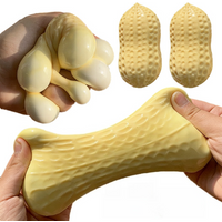 New Peanut Stress Ball Crunchy Squeeze Ball Squishy Toy Buttery-Soft Feel Fidget Toy ASMR Sensory Anti Stress Toys Slow Rebound