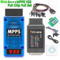 NEWBest MPPS V22.2.3.5 ECU Master MPPS V21 MAIN+Tricore+Multiboot+Breakout Tricore Cable Chip Tuning Scanner Better V18 Full Set