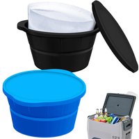 8LB Extra Large Round Ice Block Molds Silicone Foldable Ice Cube Tray Reusable Giant Ice Cube Molds for Cold Plunge Tub Ice Bath