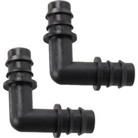 16mm 20mm 25mm Barbed Elbow 90 Degree Connector for Micro Irrigation PE Pipe Tubing Hose Drip Connect Fitting Garden Watering