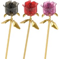 DIY Pink Black Glod Roses Night Light Plants Peace And Hope Valentine's Day Gardens Building Blocks Model Bricks Kids Sets Kits