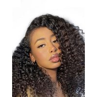 ELISHEVA Raw Indian Human Hair Weave Bundles 1/3/4 Bundle Deal Afro Kinky Curly Bundles Natural /Jet Black Remy Wavy Extensions