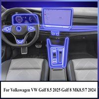 For VW Golf 8.5 2025 Golf 8 MK8.5/7 2024 Accessories interior film transparent TPU Gear Panel GPS Center Console PPF Protection
