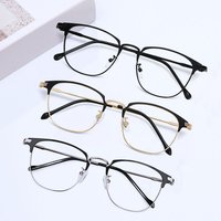 Anti-Blaulicht-Brille für Männer Frauen Mode übergroße Metallrahmen ultraleichte Augenschutz brille Büro computer brille