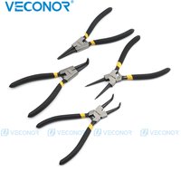 6" Internal External Curved Circlip Plier Snap Ring Plier Hand Tools for Oil Seal Ring Remover Retaining and Remove Hoses
