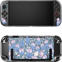 Case for Nintendo Switch 2 Funda Cover Shell Dockable Protective Kawaii Tulip Bunny TPU Switch 2 Accessories Controller JoyCon