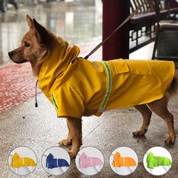 Duży płaszcz przeciwdeszczowy dla psa Corgi Cloak Style Puppy Wodoodporne ubranie dla psa Odblaskowy wiatroodporny płaszcz przeciwdeszczowy z kapturem dla psa