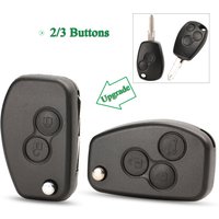 jingyuqin 2/3 Button Modified Remote Car Key Shell For Renault Megane Dacia Modus Espace Duster Clio VAC102 /NE72 Blade Replace