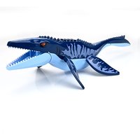 DIY Assemble Sea Monster Educational Big Mosasaurus Figures Animals Building Blocks Action Dinosaur World Kid Toy Bricks
