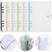 Creative A5 A6 Transparent PVC Loose-Leaf Notebook Cover Folder Macaron Color 6 Ring Binder Journal Planner School Stationery