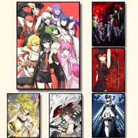 Anime Akame Ga KILL Posters High Quality Self-adhesive Wall Art Decorations Color Prints Sticky