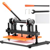 SucceBuy Leather Cutting Machine Embossing Plate Manual Die Cutter 0.47 in Pressure Stroke Leather Embossing Machine